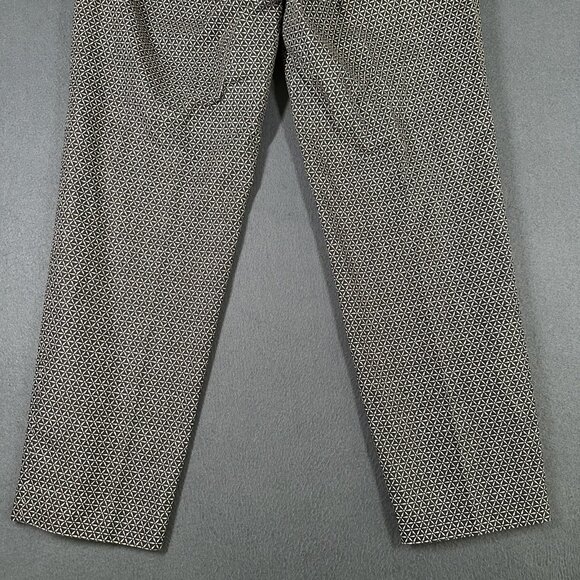 Ann Taylor Loft Pants Womens 8 Julie Ankle Slim Fit Stretch Crop Geometric Patte - Picture 10 of 10